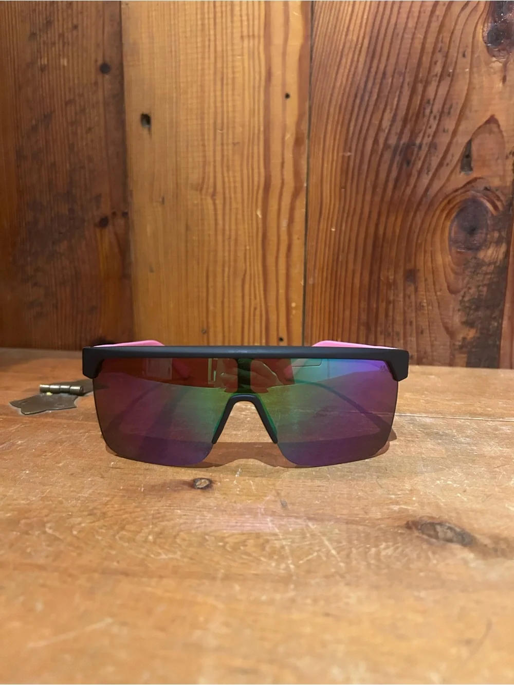 Spy Flynn 5050 Pink and Black Shield Sunglasses